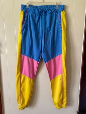 Vintage Empyre Light Blue pink and yellow sweatpants. Joggers. Size small